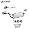OPEL 91140230 Middle Silencer